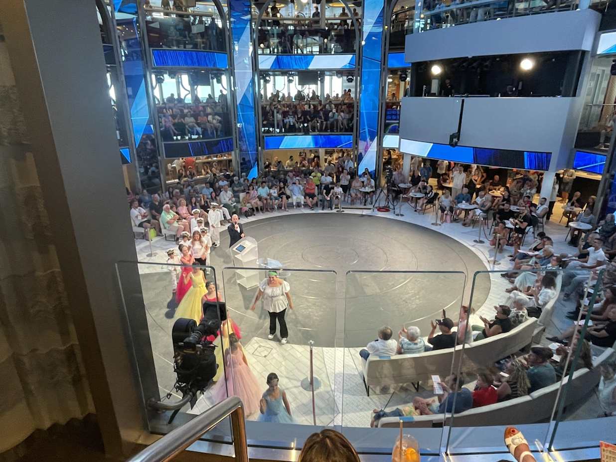 Colosseo theatre with guests onboard Costa Smeralda